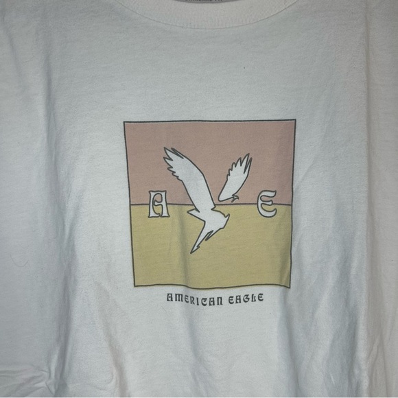 American Eagle Men’s White Super Soft Standard Fit T-Shirt, Size Large - Picture 3 of 6